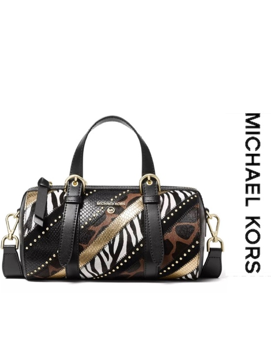 🐅 NWT Gorgeous Michael Kors Stanton East West Leather Barrel Bag MSRP $298 🦓